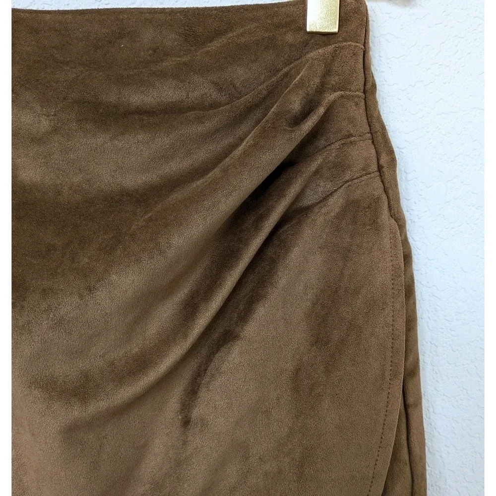 Abercrombie &‎ Finch Vegan Suede Mini Skirt Wrap Style Women's XS